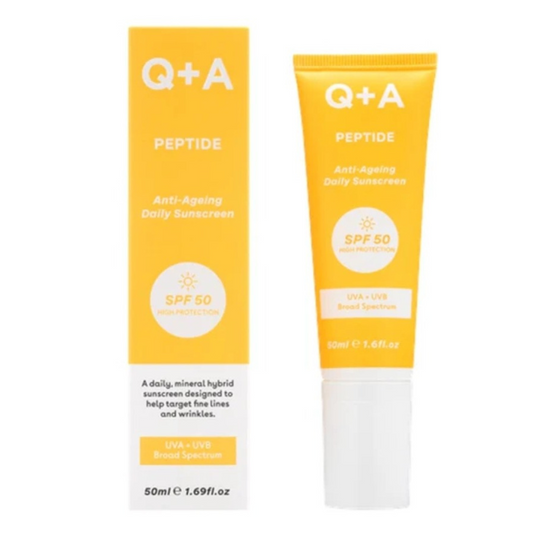 Q+A Peptide SPF50 Anti-Ageing Facial Sunscreen